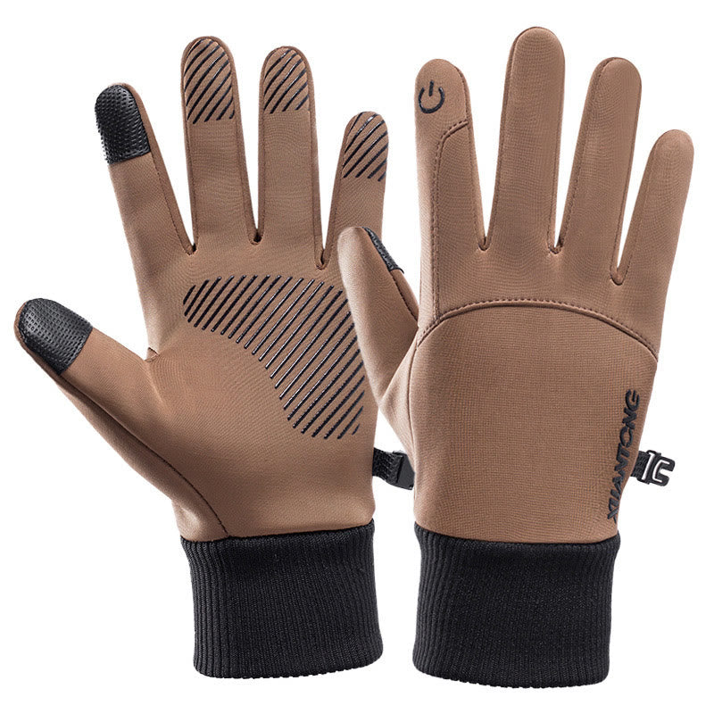 Rutschfeste warme Outdoor-Handschuhe - Braun - XL - image 3