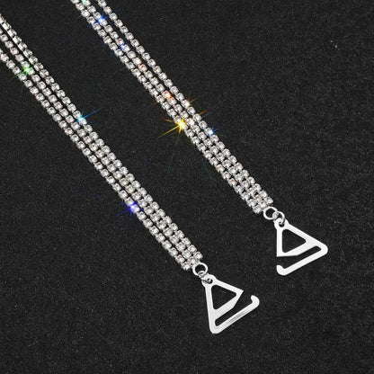 Sexy Strassschmuck Kristall Dessous Kette (3 Paar)