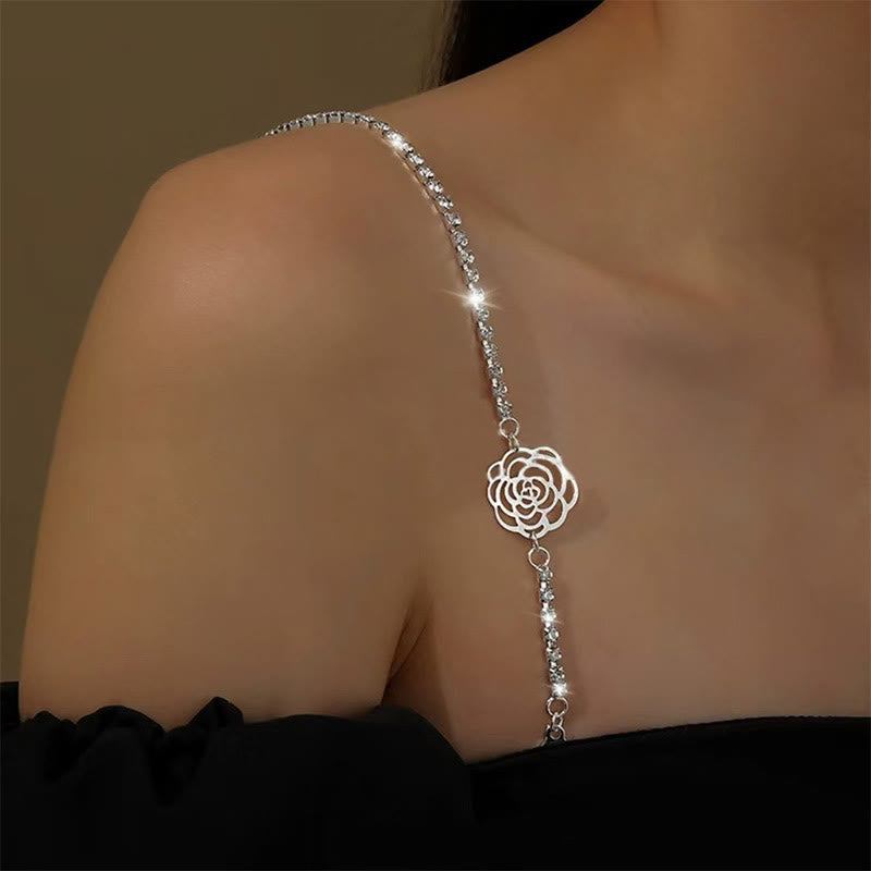 Sexy Schultergurtkette mit Strasssteinen (3 Paar)