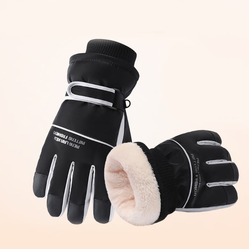 Wasserdichte Touchscreen-Skihandschuhe - Schwarz - Einheitsgröße - image 12