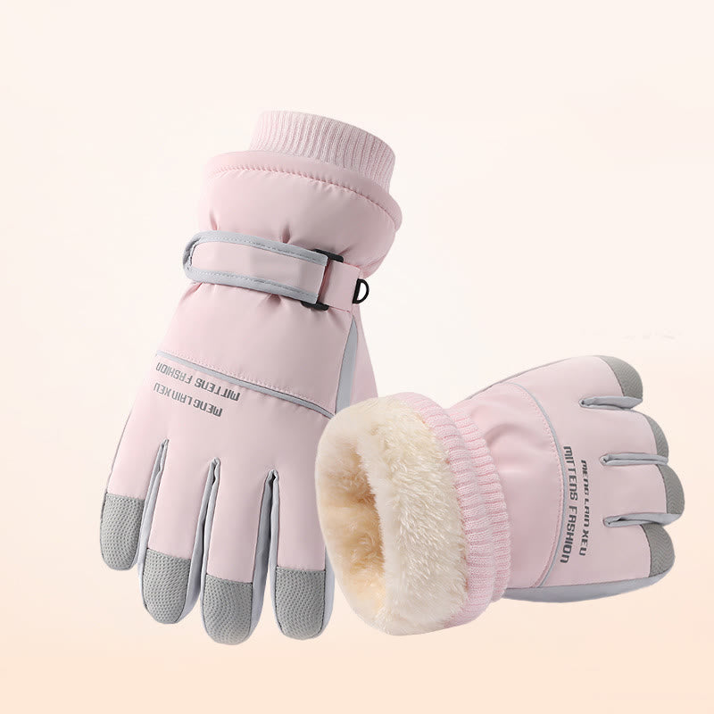 Wasserdichte Touchscreen-Skihandschuhe - Rosa - Einheitsgröße - image 11