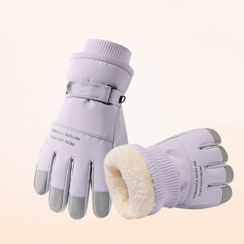 Wasserdichte Touchscreen-Skihandschuhe - Lila - Einheitsgröße - image 10