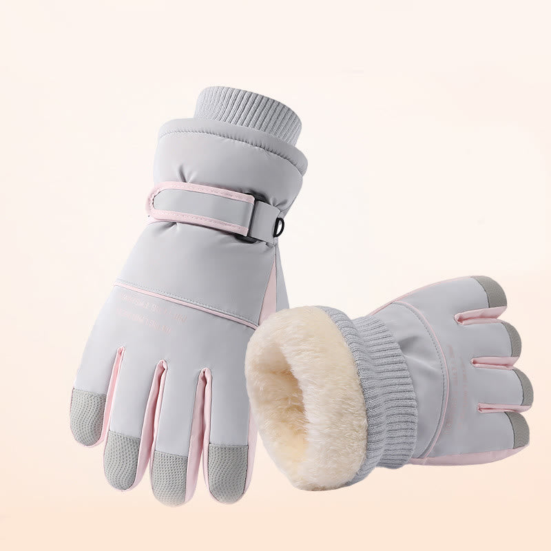 Wasserdichte Touchscreen-Skihandschuhe - Grau - Einheitsgröße - image 9