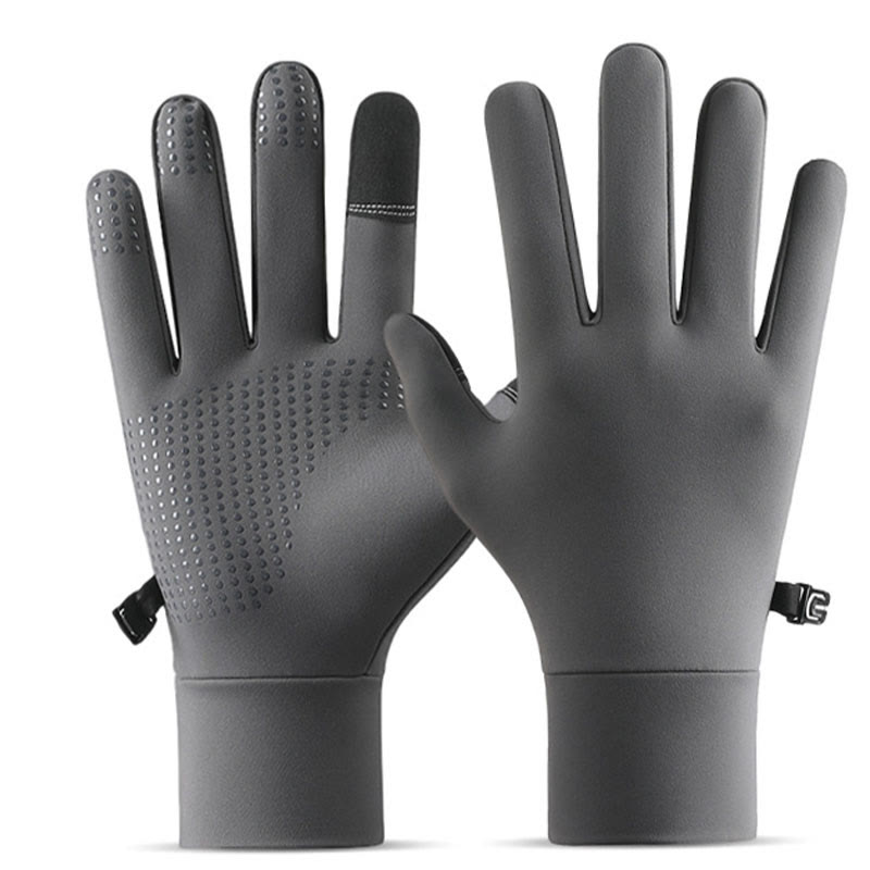 Warme Touchscreen-Winterhandschuhe - Grau - XL - image 3
