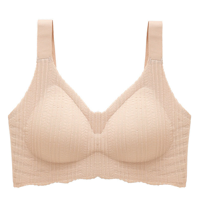 Kabelloser Sport-BH mit dünnem Wellenrand - Nackt - 6XL - image 1