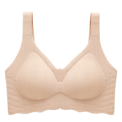 Kabelloser Sport-BH mit dünnem Wellenrand - Nackt - 6XL - image 1