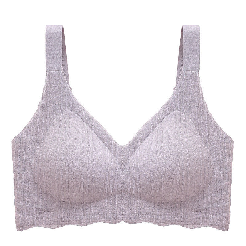 Kabelloser Sport-BH mit dünnem Wellenrand - Lila - 6XL - image 0