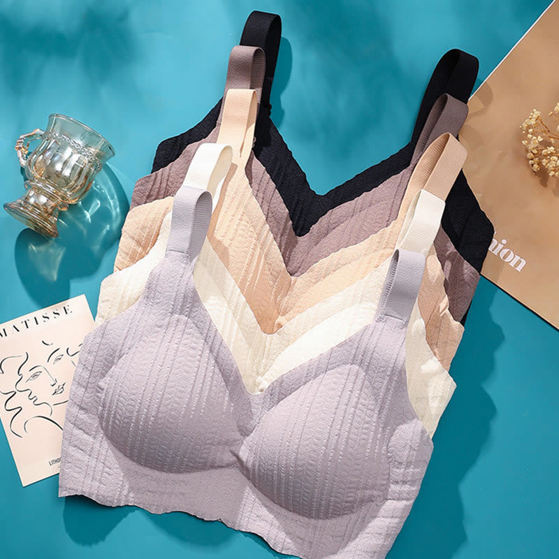 Kabelloser Sport-BH mit dünnem Wellenrand - image 5