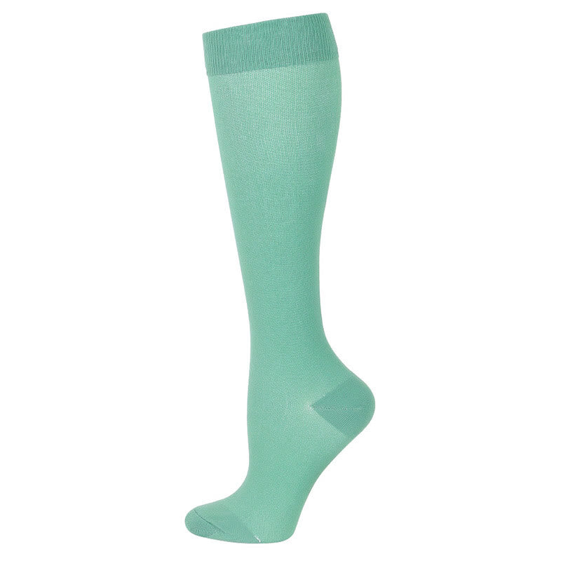 Blau-grüne Kompressionsstrümpfe mit Blumenmuster (6 Paar) - Grün - S/M - image 7