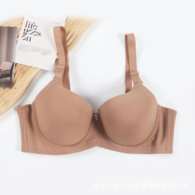 Dünner, glatter, nahtloser Push-up-Bügel-BH - Khaki - 44 - C - image 5