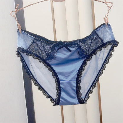 Sexy Slips aus Satinspitze mit Schleife in Übergröße (3er-Pack)