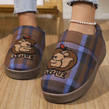 Apfel-Hausschuhe in Übergröße - Kaffee - EU44-45 (US10-11) - image 10