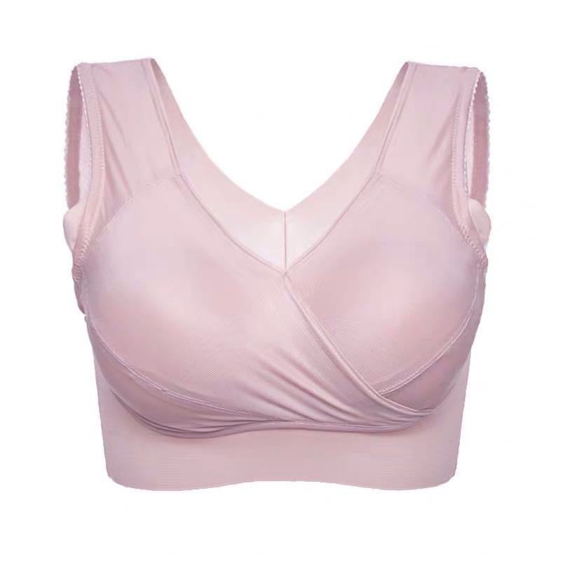 Dünner, bequemer kabelloser BH - Rosa - 8XL - image 1