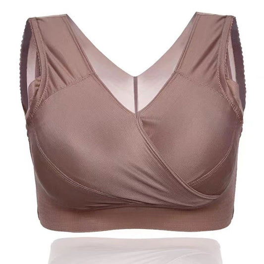 Dünner, bequemer kabelloser BH - Kaffee - 8XL - image 0