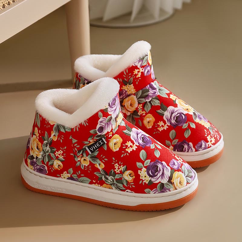 Elegante Blumen-Hausschuhe in Übergröße - Rot - EU43-44 (US9-10) - image 9