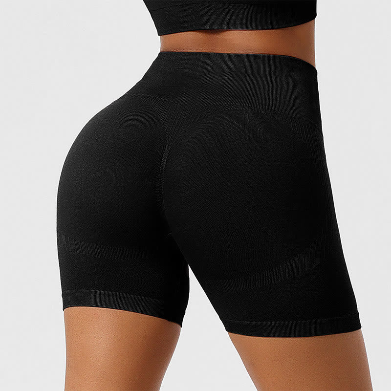 Nahtlose Sport- und Yoga-Shorts mit Po-Lifting-Effekt - image 7