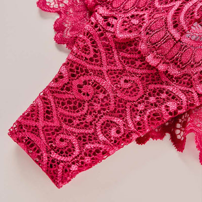 Sexy String aus Baumwolle mit Spitze im Schritt in Übergröße (3er-Pack)
