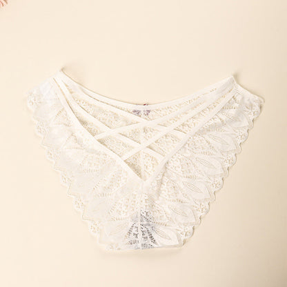Sexy Slips mit niedriger Taille und überkreuzter Spitze in Übergröße (3er-Pack)