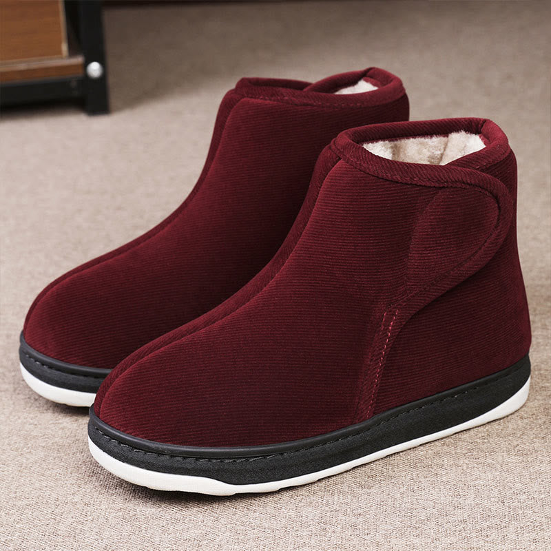 Weiche, warme Diabetiker-Hausschuhe in Übergröße - Wein - EU43-44 (US9-10) - image 12