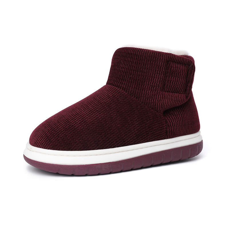 Verdickte Hausschuhe mit Klettverschluss in Übergröße - Wein - EU43-44 (US9-10) - image 16