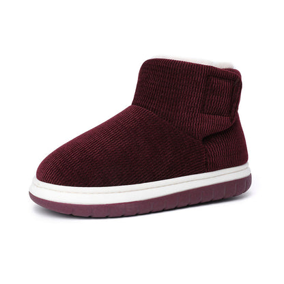 Verdickte Hausschuhe mit Klettverschluss in Übergröße - Wein - EU43-44 (US9-10) - image 16