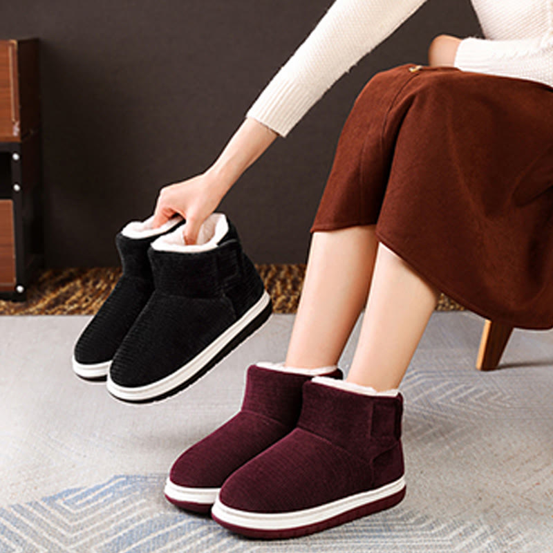 Verdickte Hausschuhe mit Klettverschluss in Übergröße - image 0