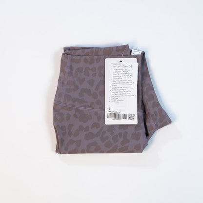 Leggings mit hohem Bund für Fitness und Yoga im Leopardenmuster - Lila - 3XL - image 14