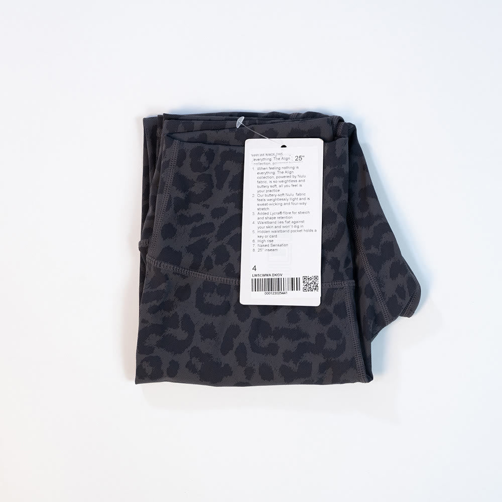Leggings mit hohem Bund für Fitness und Yoga im Leopardenmuster - Grau - 3XL - image 16