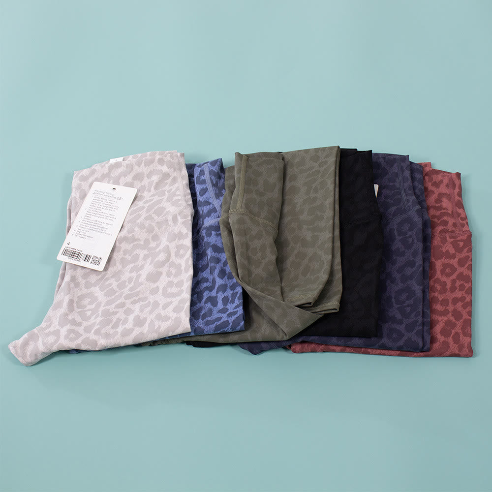 Leggings mit hohem Bund für Fitness und Yoga im Leopardenmuster - image 4