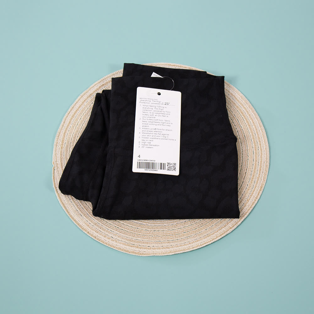 Leggings mit hohem Bund für Fitness und Yoga im Leopardenmuster - Schwarz - 3XL - image 10