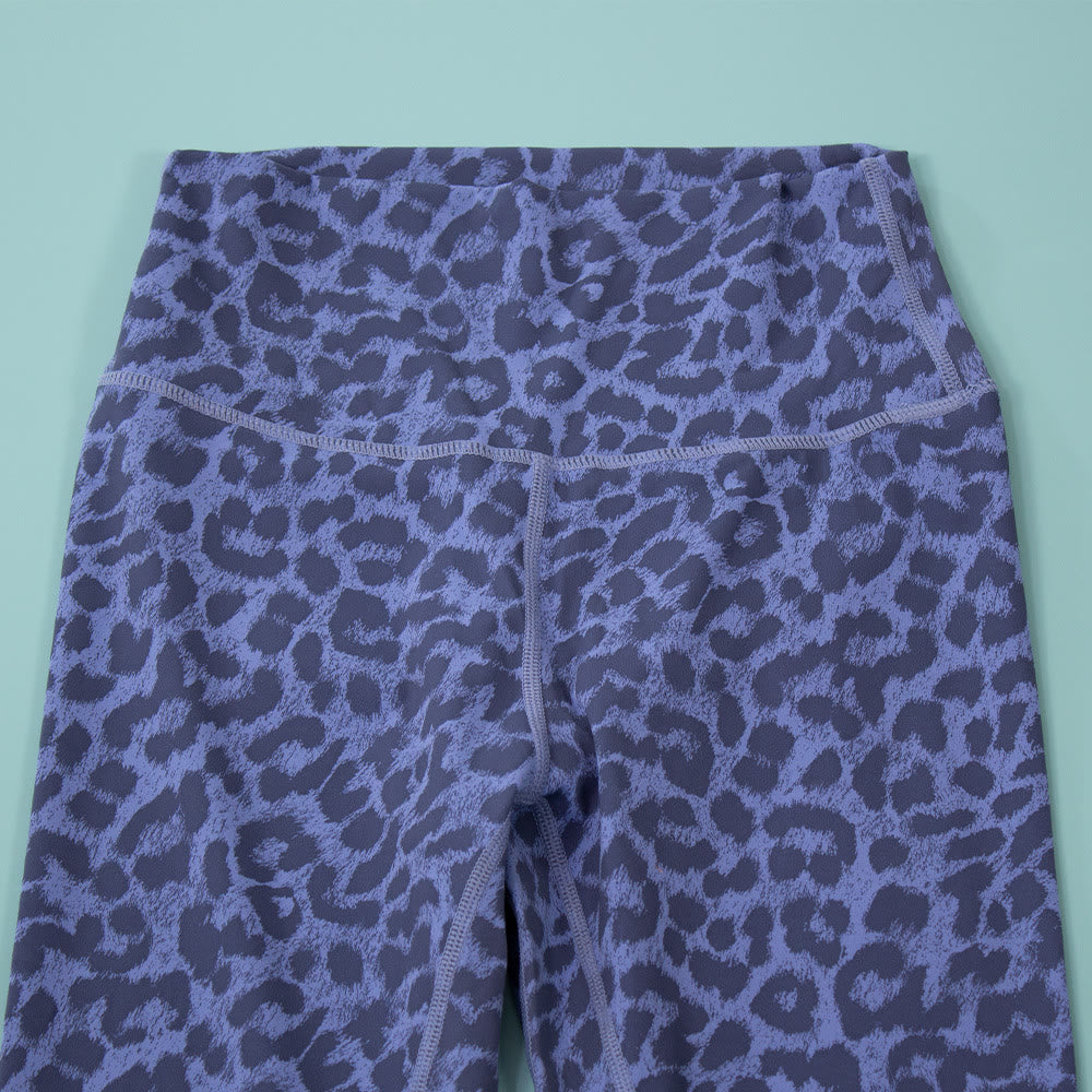 Leggings mit hohem Bund für Fitness und Yoga im Leopardenmuster - image 6