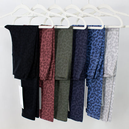Leggings mit hohem Bund für Fitness und Yoga im Leopardenmuster - image 2