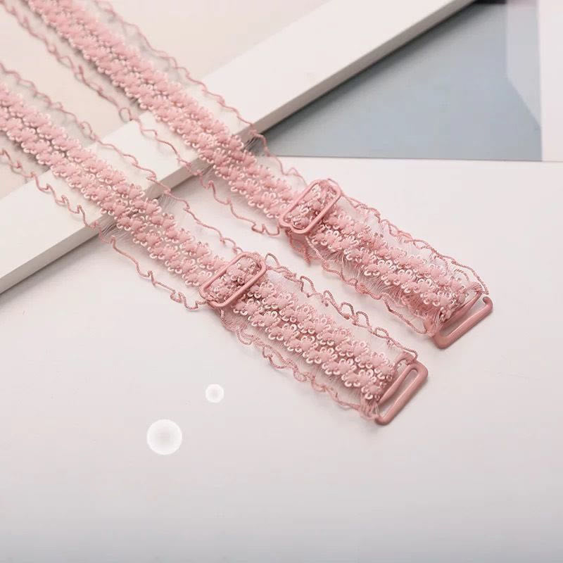 Sexy verstellbarer Spitzen-BH-Träger (6 Paar) - Rosa - image 6