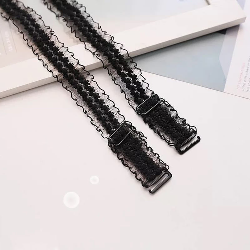 Sexy verstellbarer Spitzen-BH-Träger (6 Paar) - Schwarz - image 8