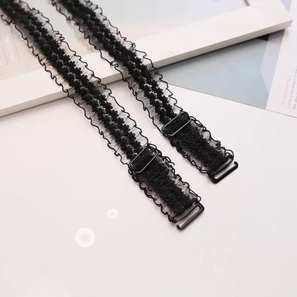 Sexy verstellbarer Spitzen-BH-Träger (6 Paar) - Schwarz - image 8