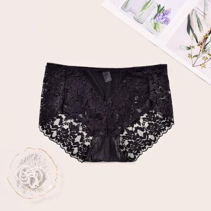Sexy, weiche Spitzenhöschen mit mittlerer Leibhöhe in Übergröße (3er-Pack)