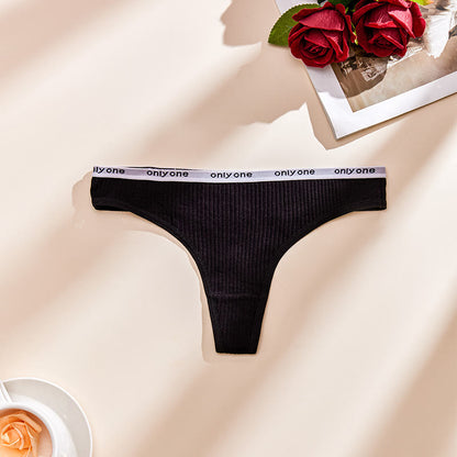 Sexy Baumwoll-String in Übergröße, einfarbig (3er-Pack)