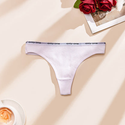 Sexy Baumwoll-String in Übergröße, einfarbig (3er-Pack)