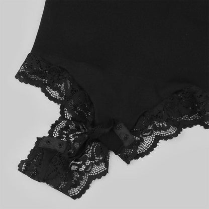 Einteiliges Camisole mit T-Rücken und Spitze