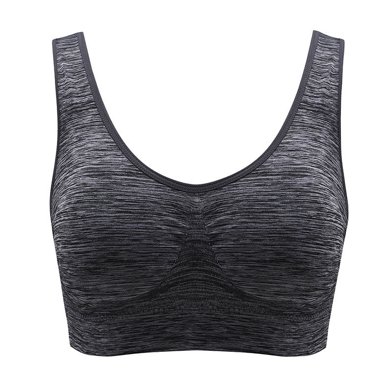 Atmungsaktiver, kabelloser Sport-BH - Dunkelgrau - 5XL - image 7