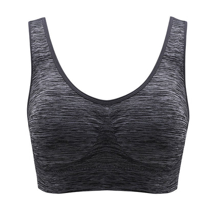Atmungsaktiver, kabelloser Sport-BH - Dunkelgrau - 5XL - image 7