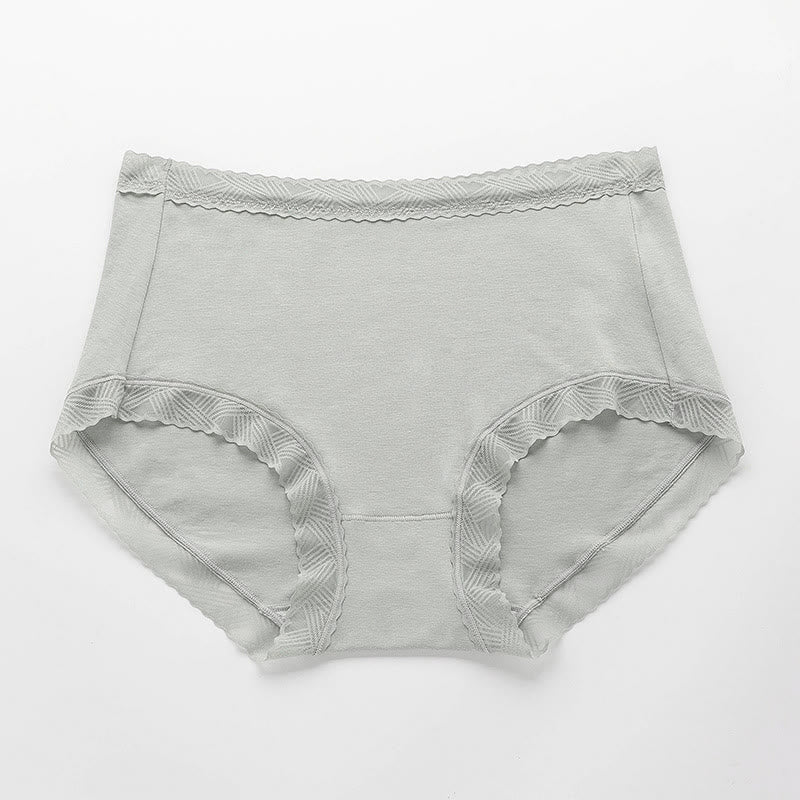 Einfache Baumwollslips mit hohem Bund (3er-Pack) - Silber - 3XL - image 6