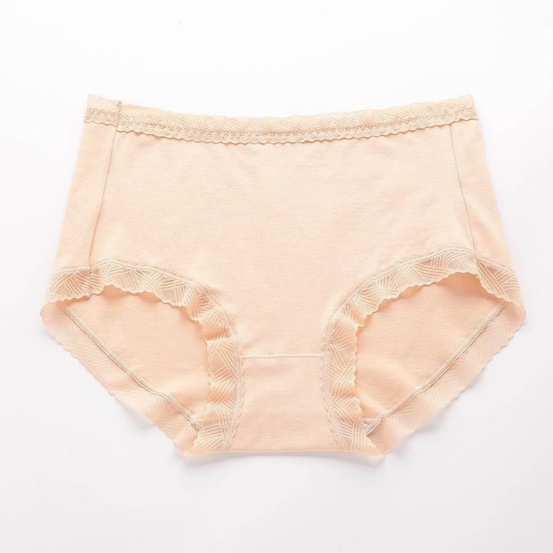 Einfache Baumwollslips mit hohem Bund (3er-Pack) - Aprikose - 3XL - image 7