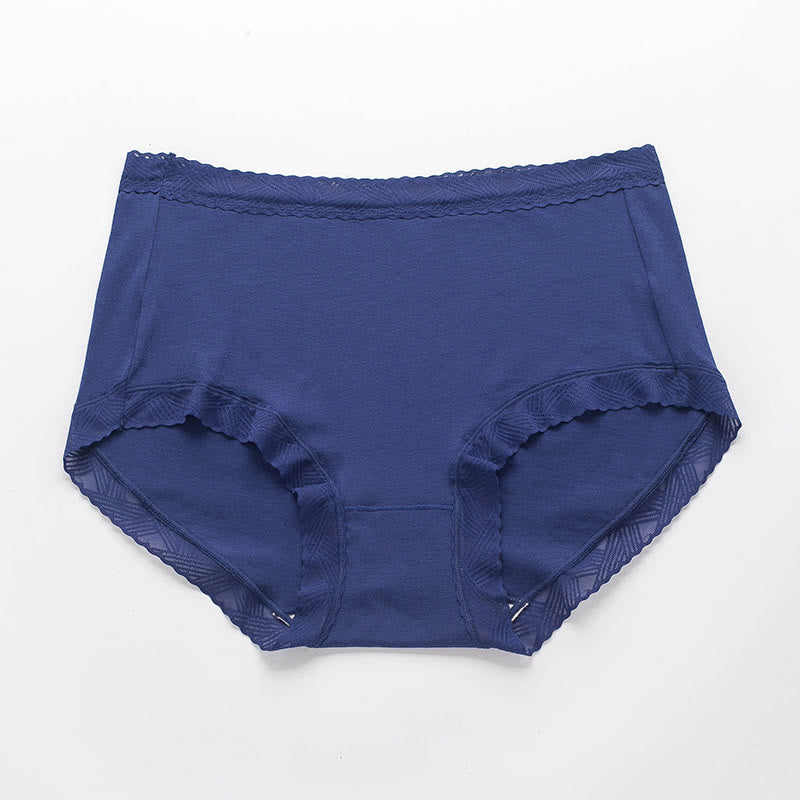 Einfache Baumwollslips mit hohem Bund (3er-Pack) - Dunkelblau - 3XL - image 11