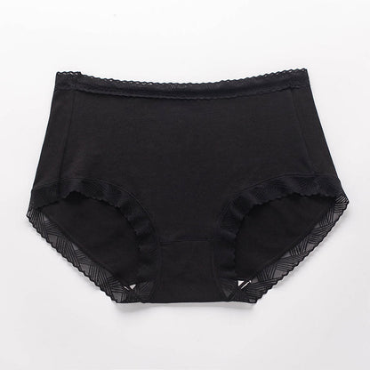 Einfache Baumwollslips mit hohem Bund (3er-Pack) - Schwarz - 3XL - image 4