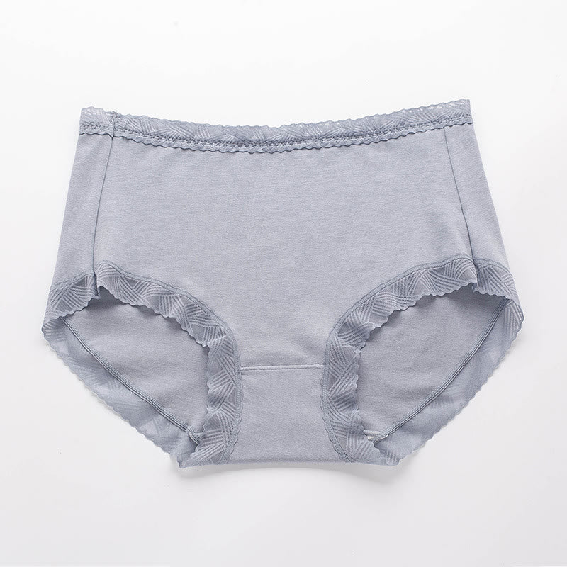 Einfache Baumwollslips mit hohem Bund (3er-Pack) - Grau - 3XL - image 5