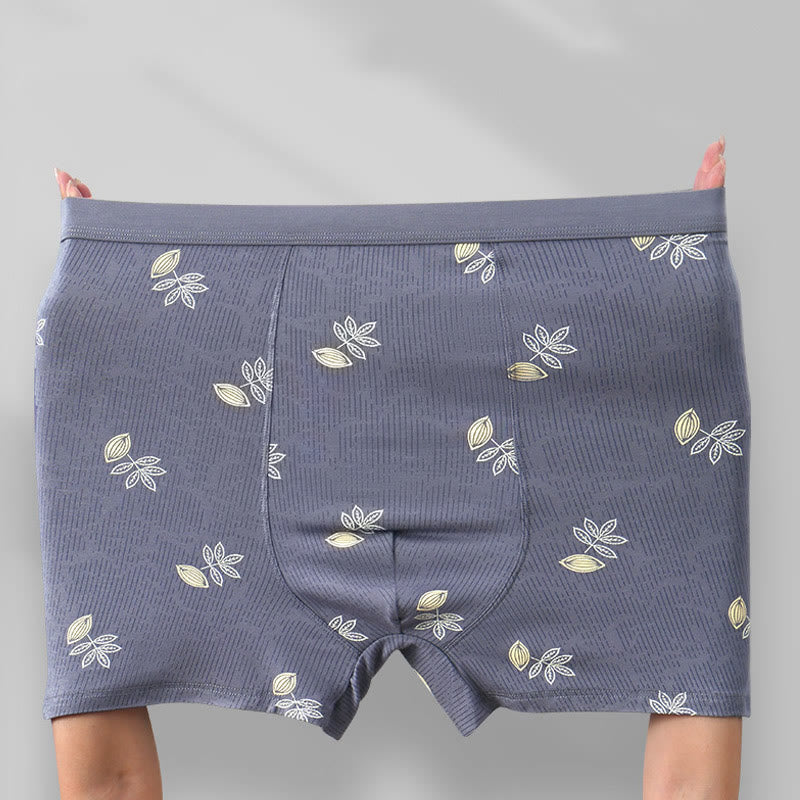 Lockere Boxershorts mit hoher Taille und Aufdruck in Übergröße (2er-Pack)