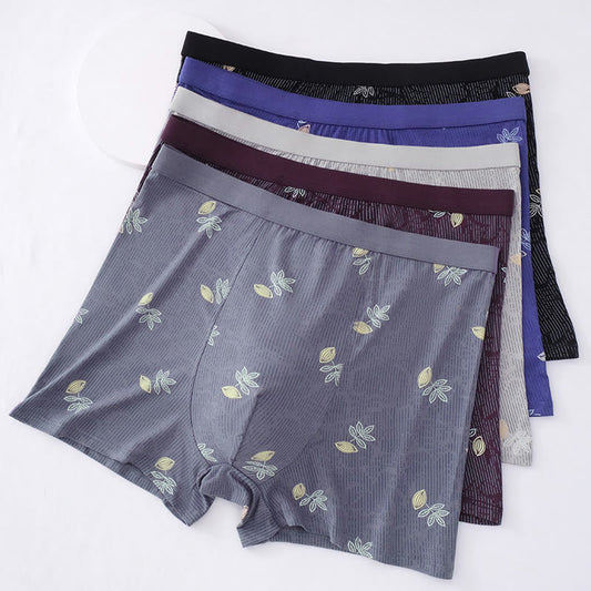 Lockere Boxershorts mit hoher Taille und Aufdruck in Übergröße (2er-Pack)
