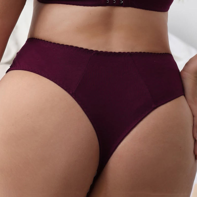 Sexy, atmungsaktiver Tanga in Übergröße, mittlere Leibhöhe (2er-Pack)