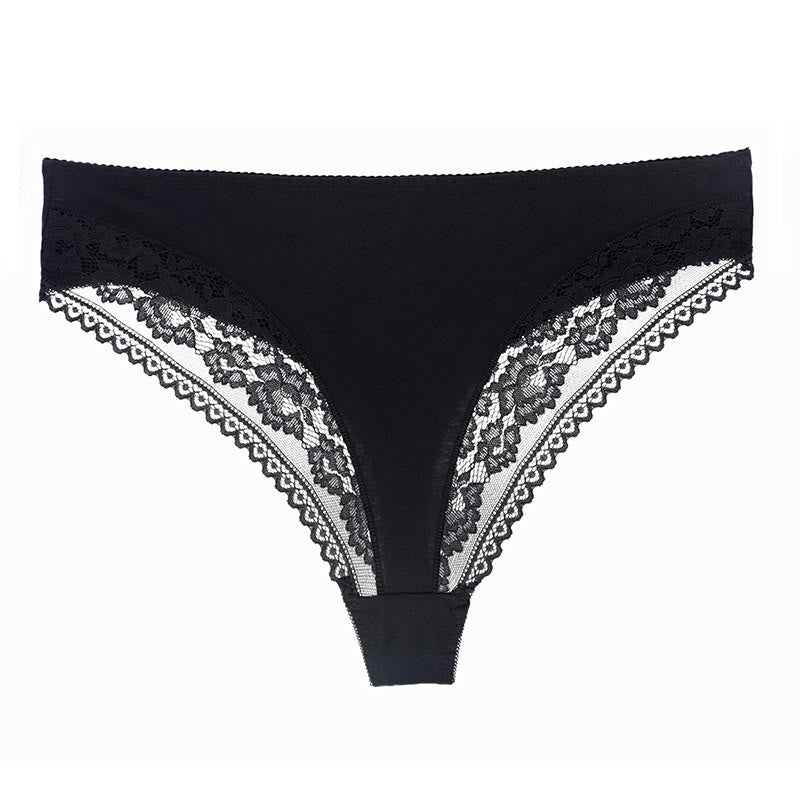Sexy, atmungsaktiver Tanga in Übergröße, mittlere Leibhöhe (2er-Pack)